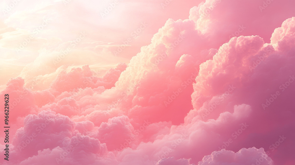 A soft, pink sky with fluffy, cotton candy clouds, like something from a dream. A soft, pink sky with fluffy, cotton candy clouds, like something from a dream.