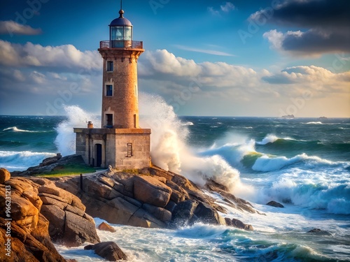 lighthouse in the sea