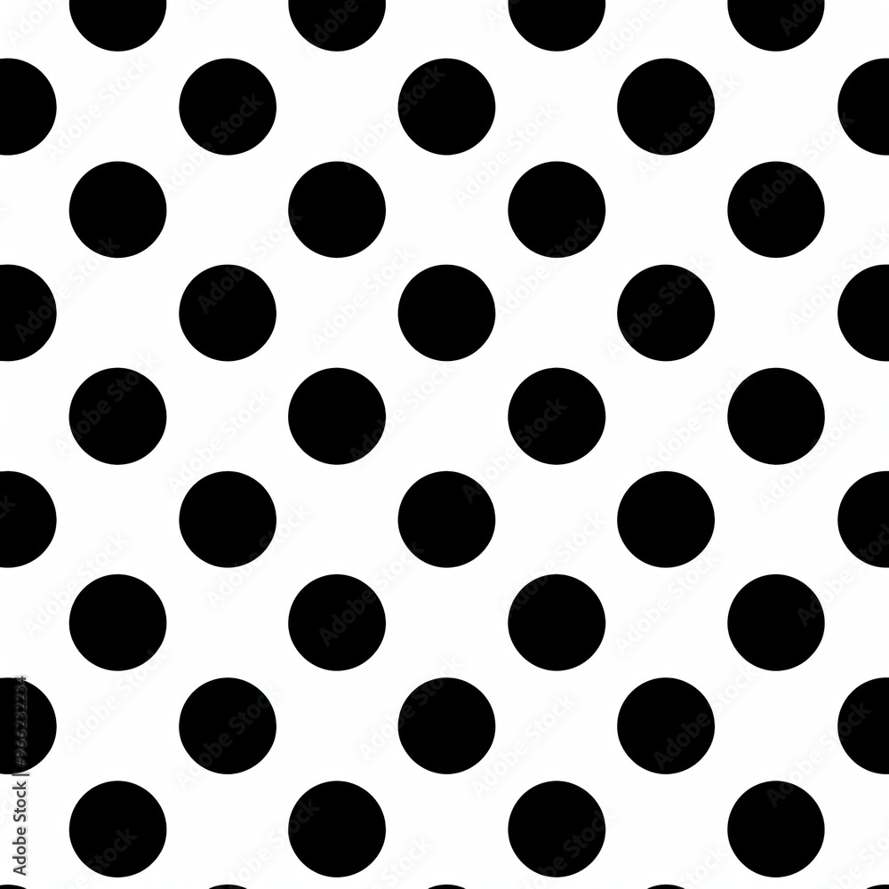 Black Polka Dots on a White Background Black Polka Dots on a White Background