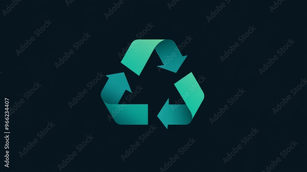 Green recycling icon with circular arrows for a clean, eco-friendly mobile app design Green recycling icon with circular arrows for a clean, eco-friendly mobile app design