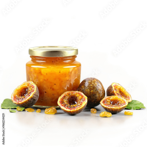 Dried passion fruit jam vivid yellow with a smooth consistency soaring joyfully like a flock