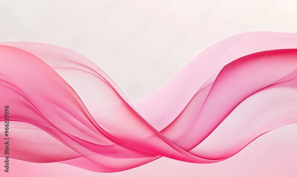 Fototapeta premium Abstract pink smock shape background with wavy lines pink, wallpaper