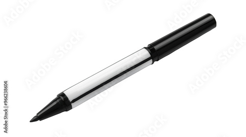 Black permanent marker pen isolated transparent background