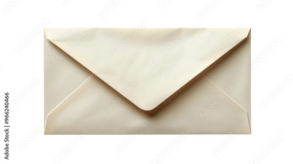Blank cream envelope mockup isolated transparent background Blank cream envelope mockup isolated transparent background