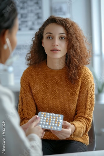 Empowered Decisions: A Woman Discussing Birth Control OptionsHer Trusted Doctor