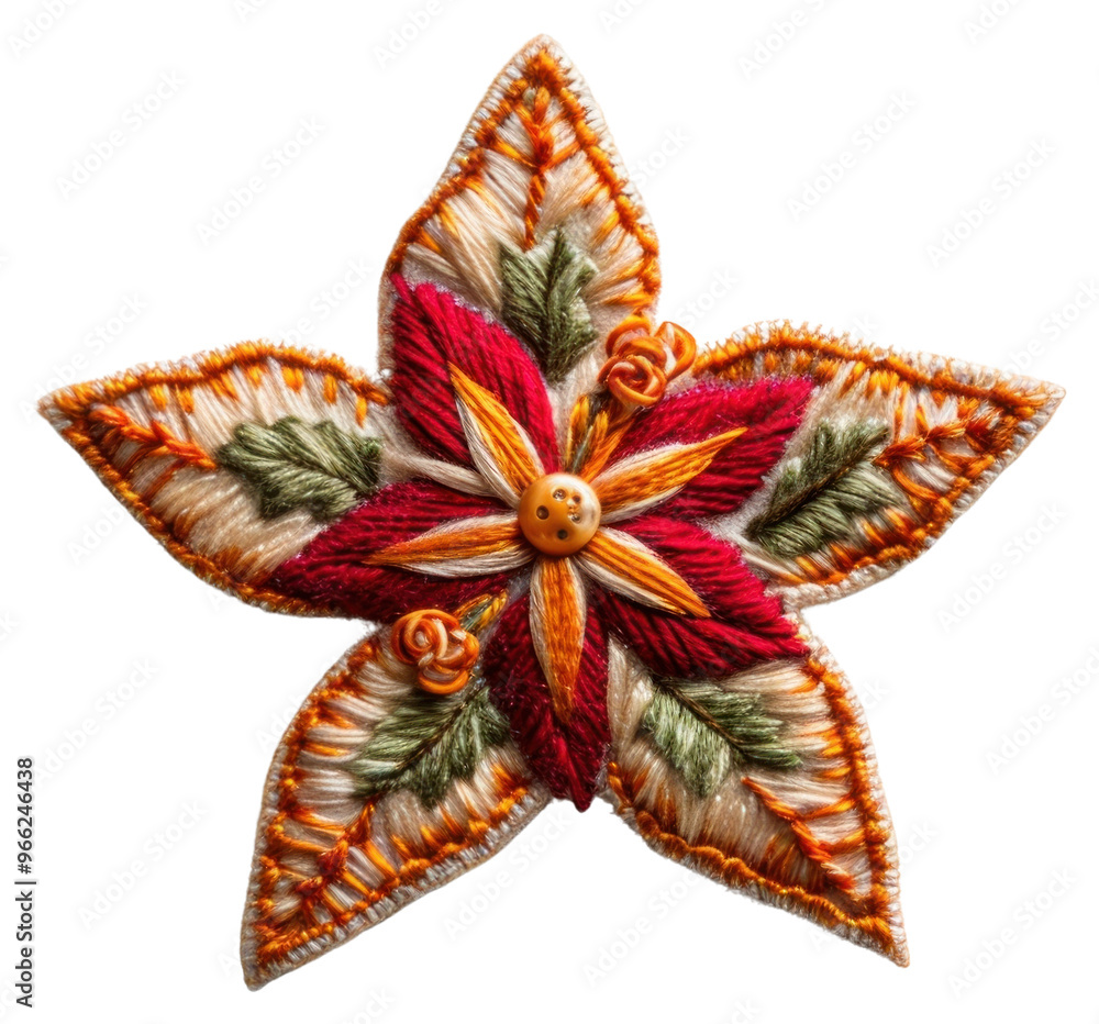 PNG  Chirstmas Star embroidery pattern accessories.