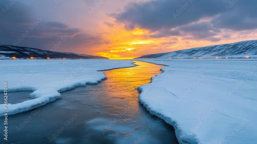 Fototapeta premium There is an ice road