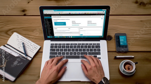 Blog content creator updating a WordPress site with the latest blog entry