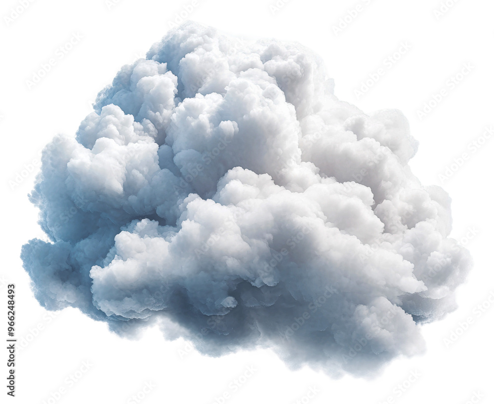 PNG Soft white cloud floating in a clear sky PNG Soft white cloud floating in a clear sky