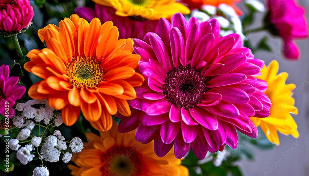 bouquet of colorful asters bouquet of colorful asters