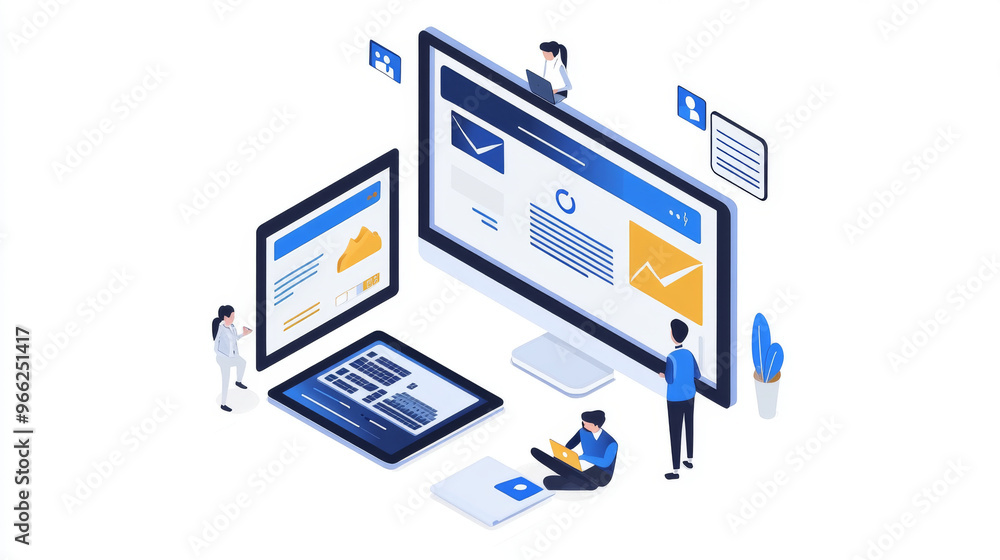 Interactive online content design on a tablet and desktop interface