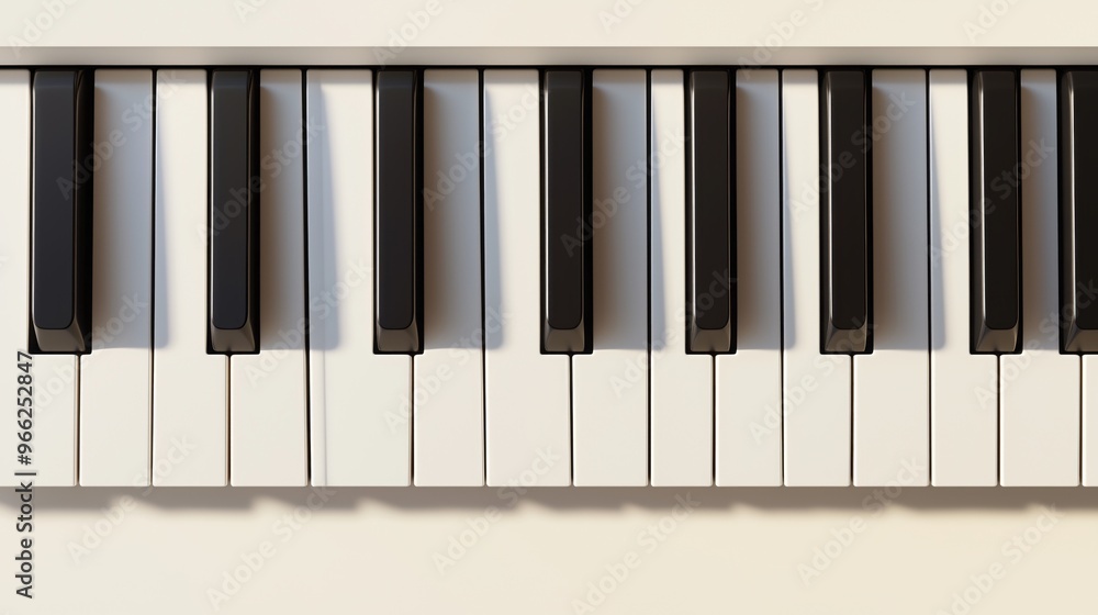 Close-up of piano keys in black and white Close-up of piano keys in black and white