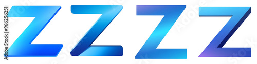 Free Download Letter Z, Blue Gradient, Logo design, alphabet,  isolated on a transparent background - GFXLoad