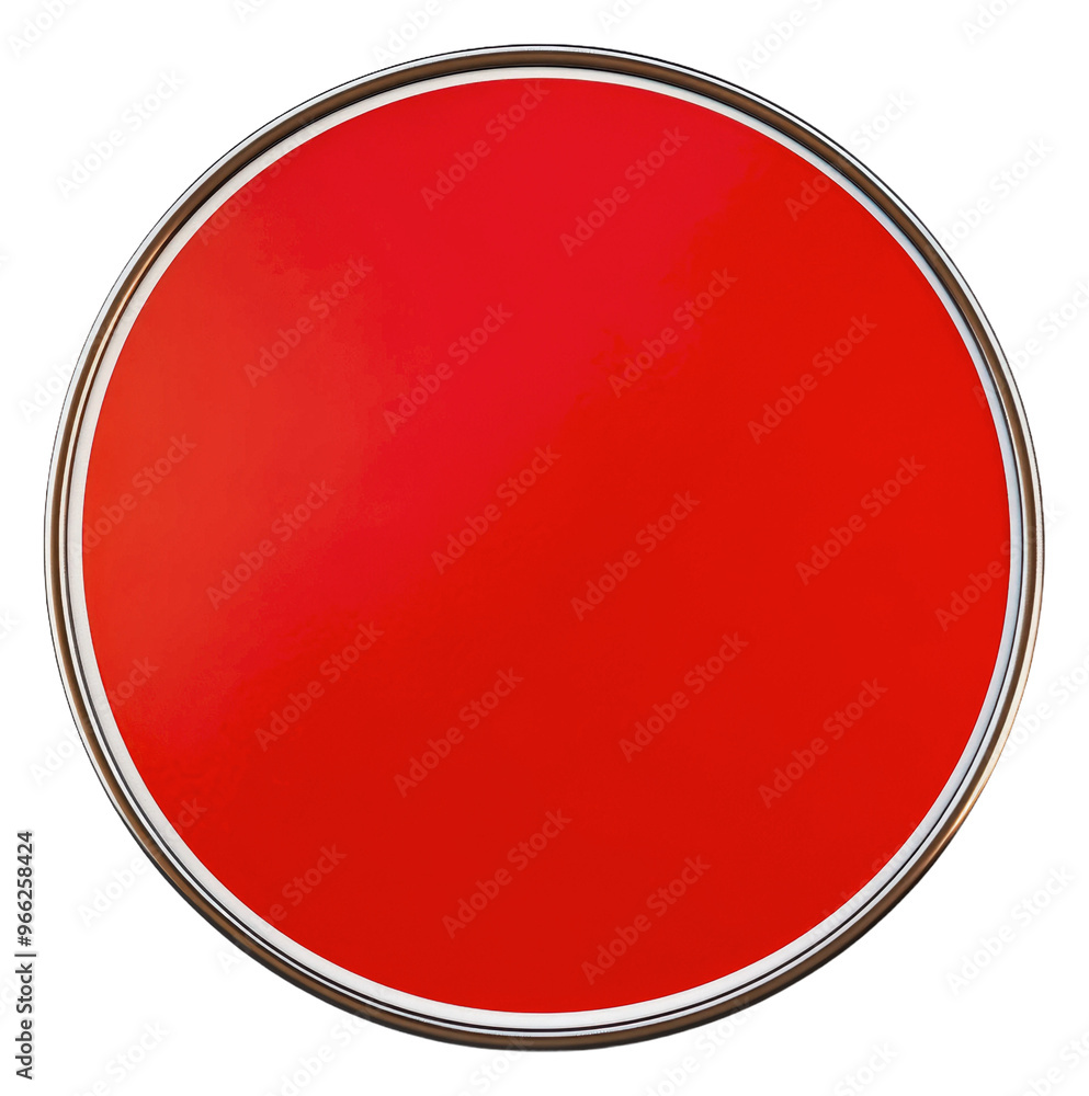 PNG Bright red paint can with smooth surface finish PNG Bright red paint can with smooth surface finish