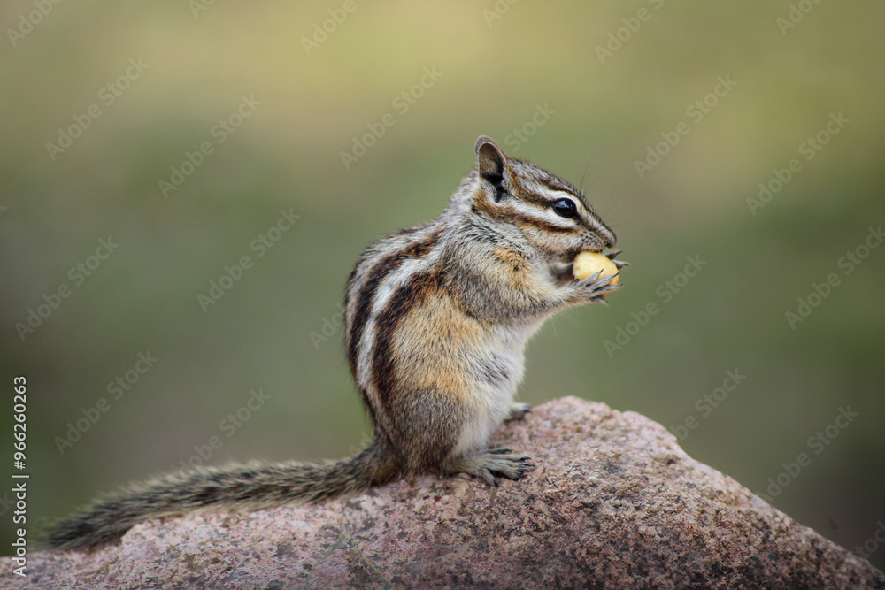 Streifenhörnchen nahaufnahme, Eichhörnchen, kleines Nagetier beim essen einer Nuss, Close up mit verschwommenen Hintergrund, süßes tier. Streifenhörnchen nahaufnahme, Eichhörnchen, kleines Nagetier beim essen einer Nuss, Close up mit verschwommenen Hintergrund, süßes tier.