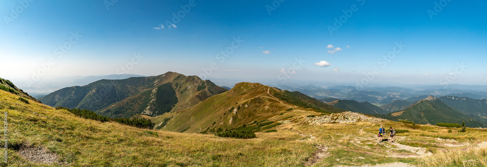Fototapeta premium Hiking in the Mala Fatra Mountains, Slovakia.