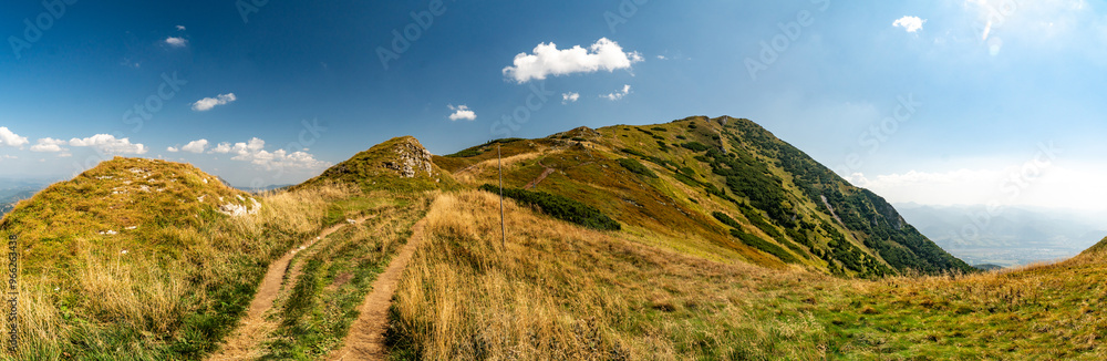Fototapeta premium Hiking in the Mala Fatra Mountains, Slovakia.