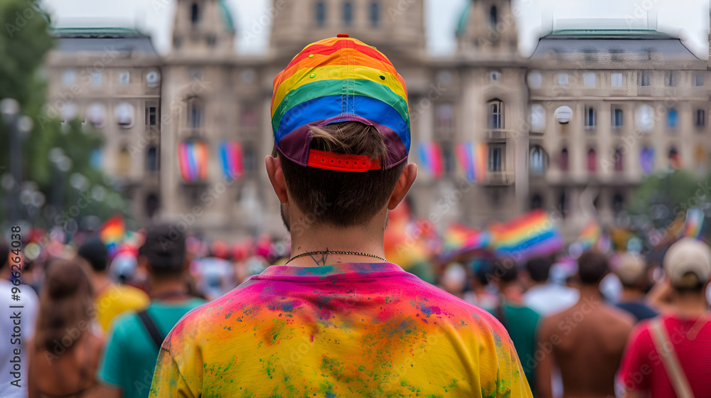 Obraz premium Pride Parade Budapest Hungary 