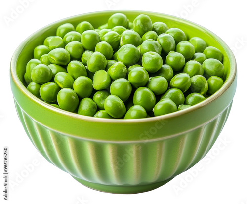 PNG Fresh green peas in a vibrant bowl ready to eat