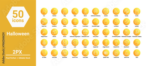 Halloween vector icons set