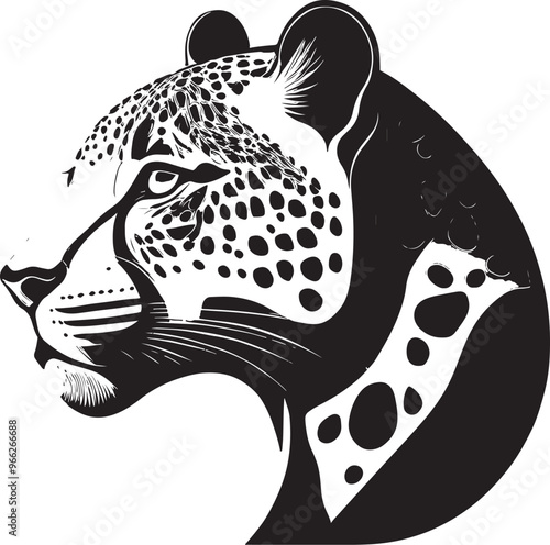 otorongo or amazonian jaguar vector on transparent background for digital content, t-shirts and stickers, jaguar vector logo, jaguar vector illustration