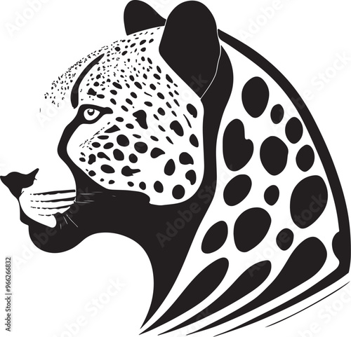 otorongo or amazonian jaguar vector on transparent background for digital content, t-shirts and stickers, jaguar vector logo, jaguar vector illustration