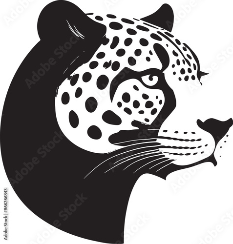 otorongo or amazonian jaguar vector on transparent background for digital content, t-shirts and stickers, jaguar vector logo, jaguar vector illustration