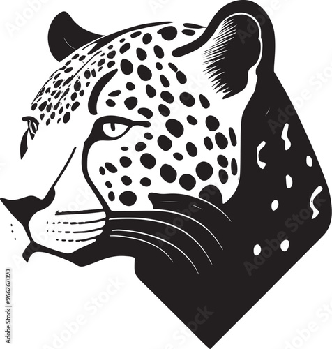 otorongo or amazonian jaguar vector on transparent background for digital content, t-shirts and stickers, jaguar vector logo, jaguar vector illustration