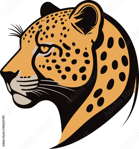 otorongo or amazonian jaguar vector on transparent background for digital content, t-shirts and stickers, jaguar vector logo, jaguar vector illustration