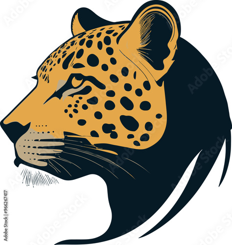 otorongo or amazonian jaguar vector on transparent background for digital content, t-shirts and stickers, jaguar vector logo, jaguar vector illustration