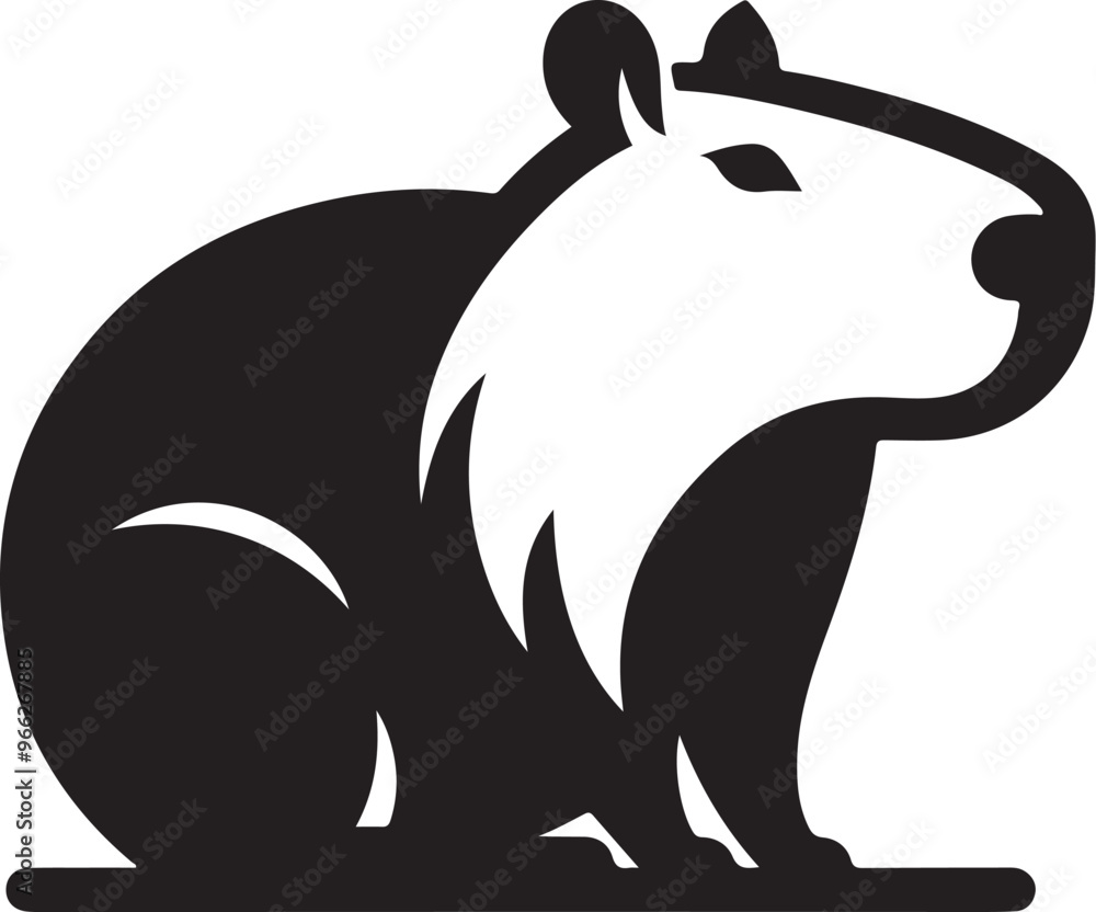 Capybara Vectorised Bitmap Capybara vector on transparent background for digital content, t-shirts ...