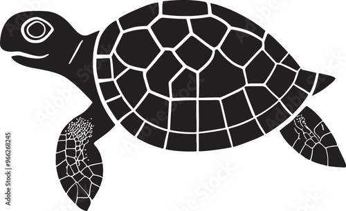 Vectorized turtle, vectorized illustration of sea turtle