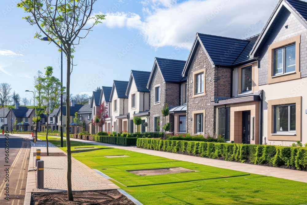 Modern housing estate A modern housing estate Modern housing estate A modern housing estate
