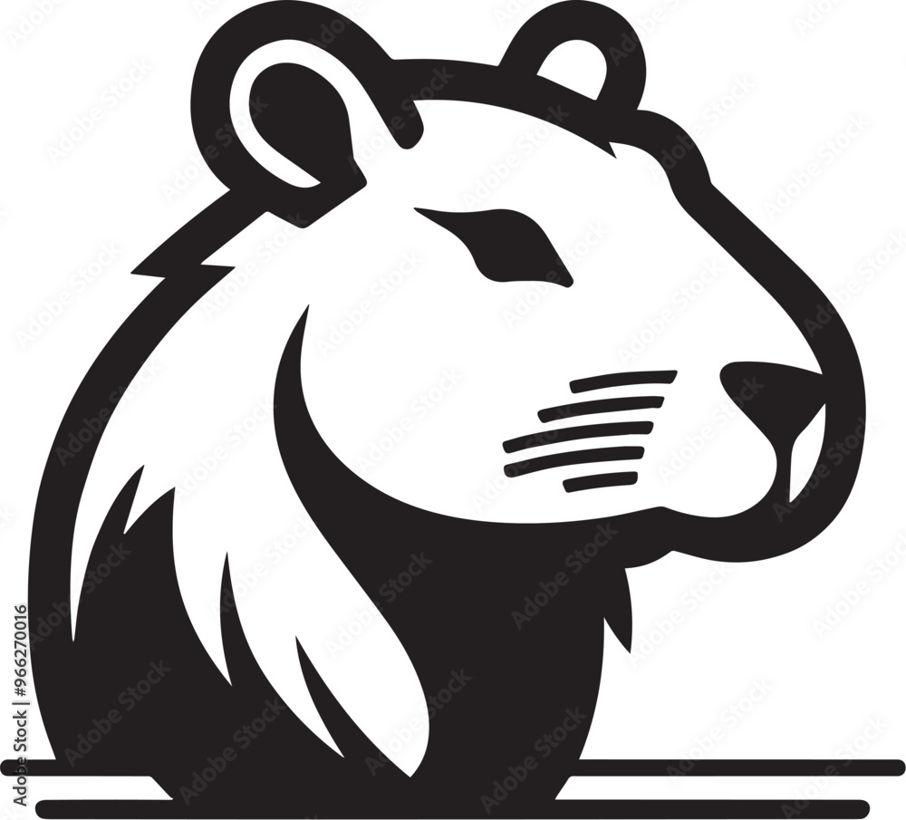 Capybara Vectorised Bitmap Capybara vector on transparent background for digital content, t-shirts ...