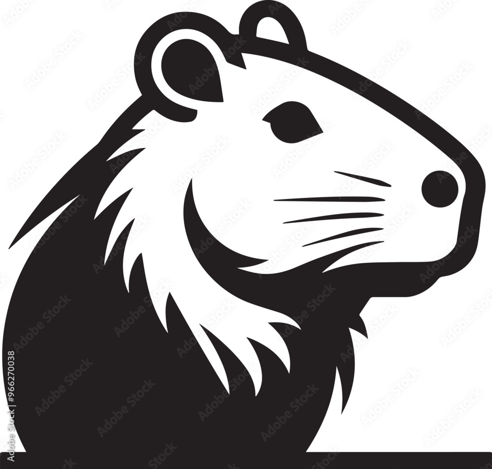 Capybara Vectorised Bitmap Capybara vector on transparent background for digital content, t-shirts ...