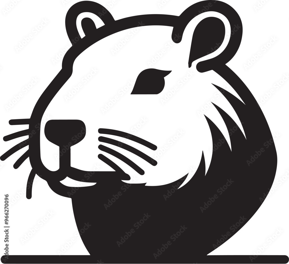 Capybara Vectorised Bitmap Capybara vector on transparent background for digital content, t-shirts ...