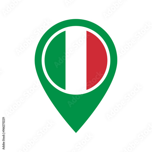 Italy flag location icon