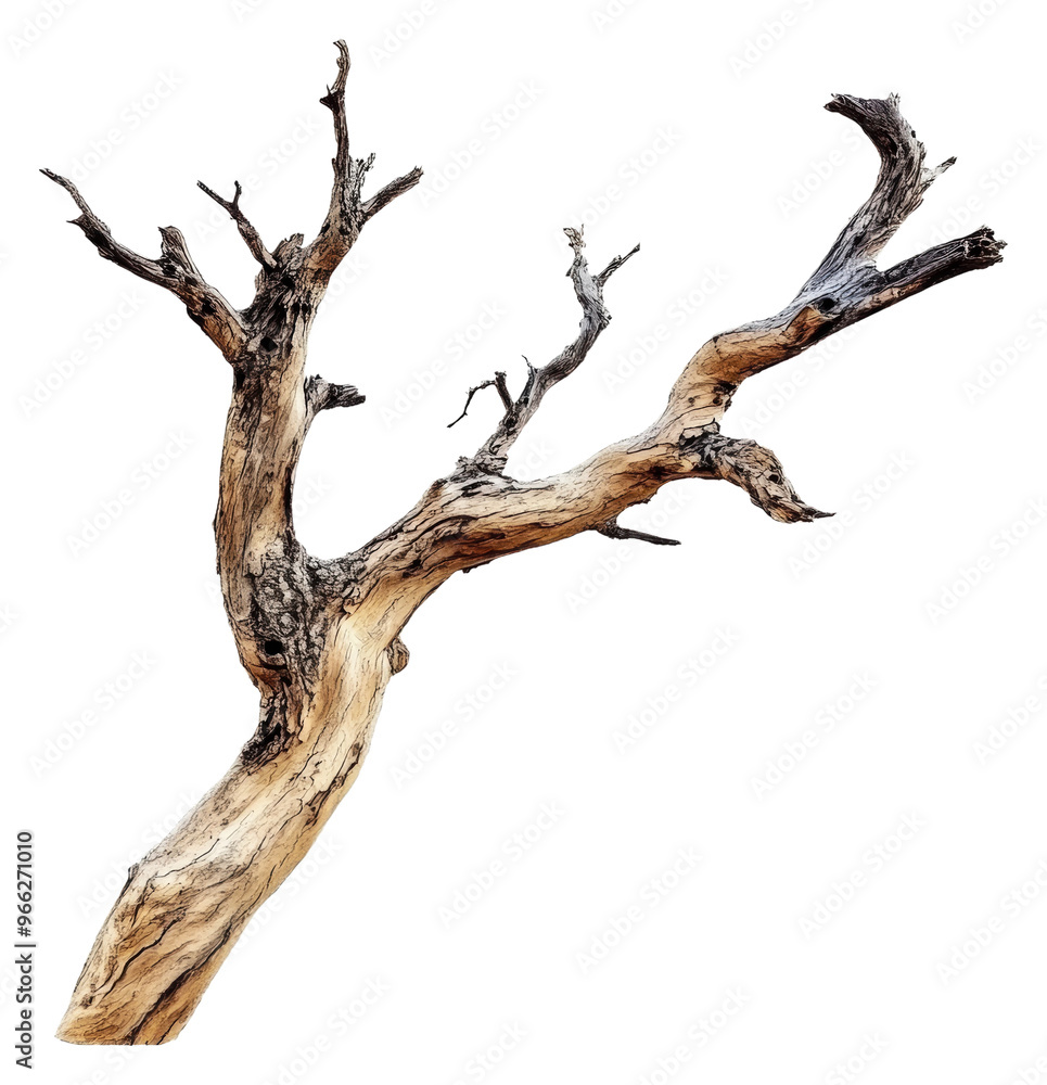 PNG Unique twisted tree branch on white background PNG Unique twisted tree branch on white background