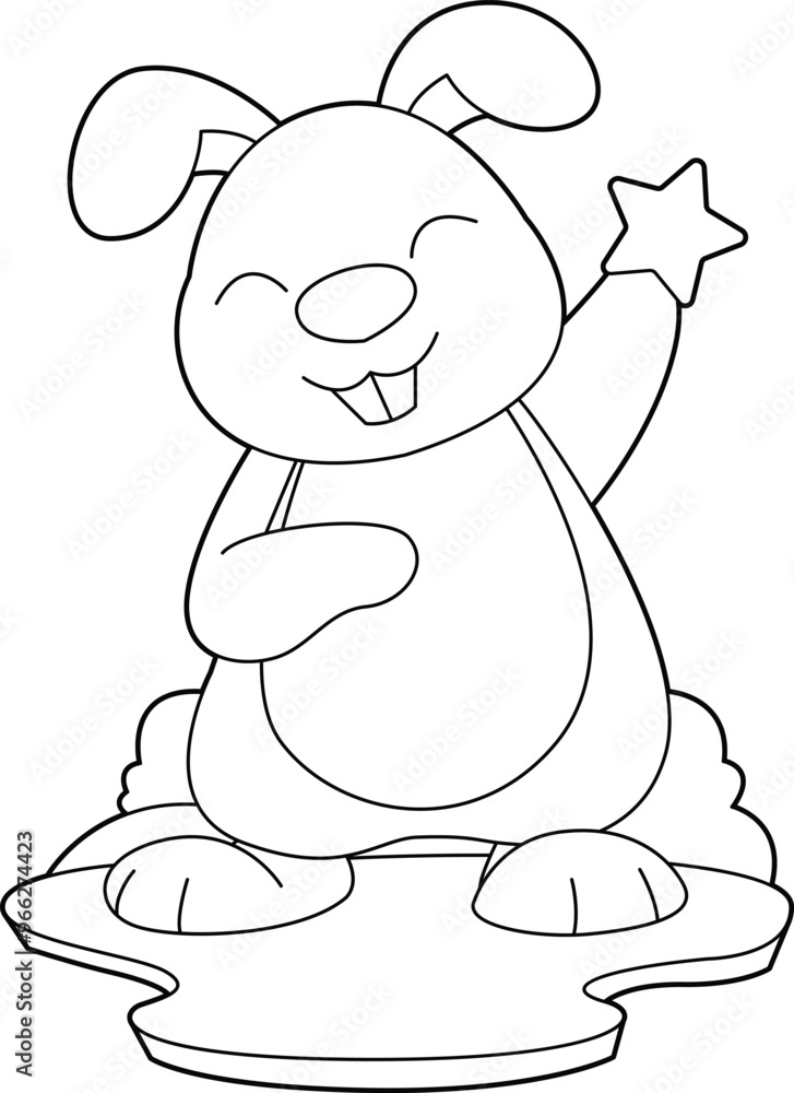 Rabbit Star Animal Vector Graphic Art Illustration Rabbit Star Animal Vector Graphic Art Illustration