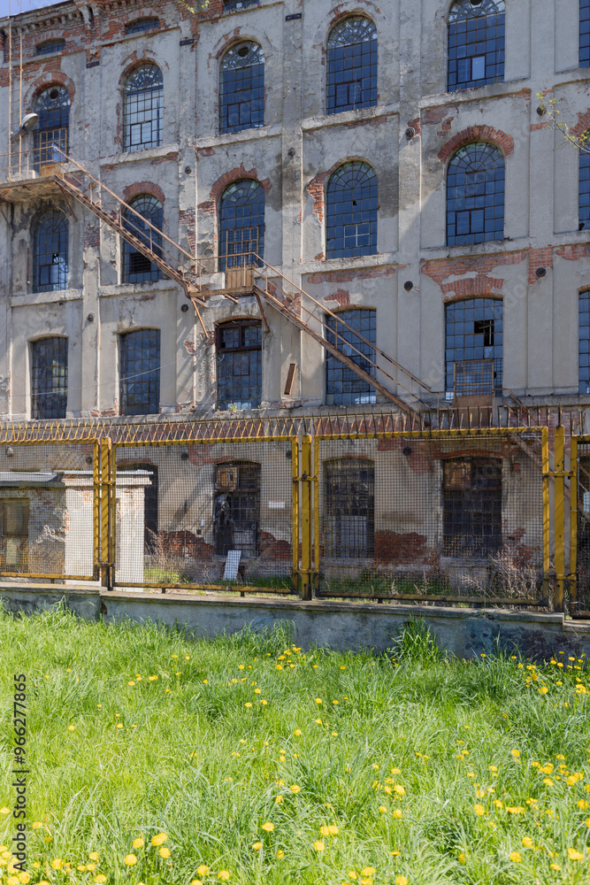Jarocinski Factory, ruins of 19th century textile industry, located in Targowa street, Lodz, Poland