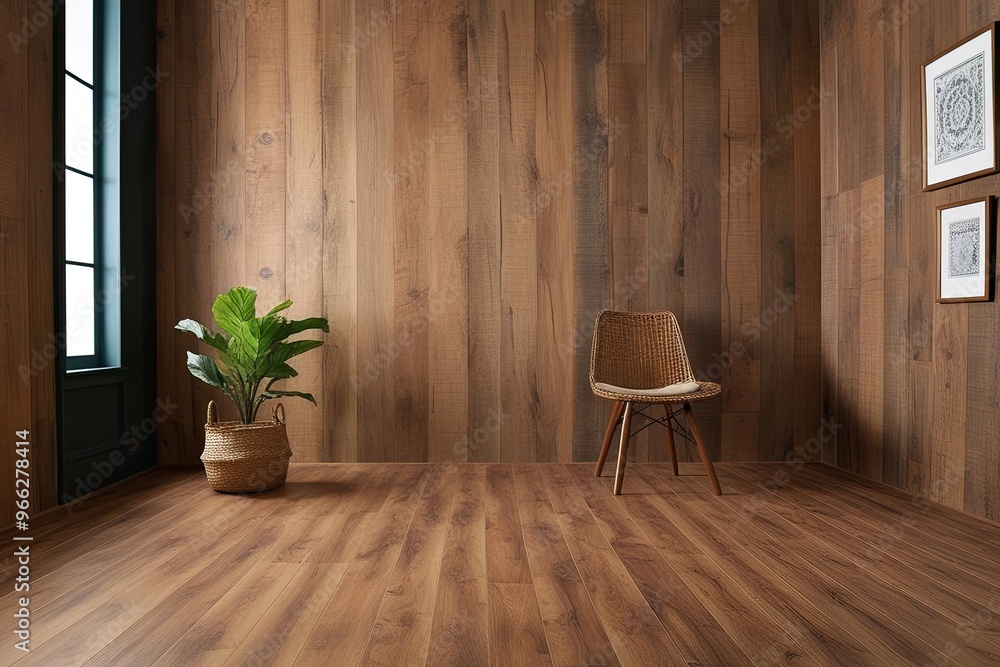 Rustic Timeless Chestnut Wall Finish and Warm Tone Laminate Wood Flooring Rustic Timeless Chestnut Wall Finish and Warm Tone Laminate Wood Flooring