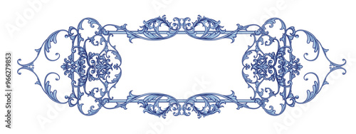 Decorative frame in Baroque style, intricate vector design