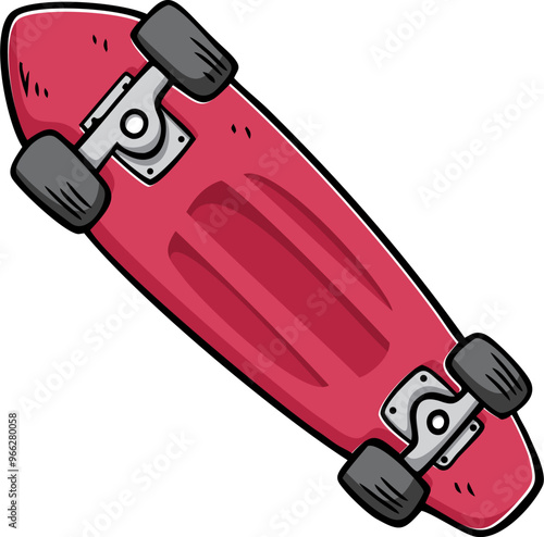 Illustration of Penny Board Vector