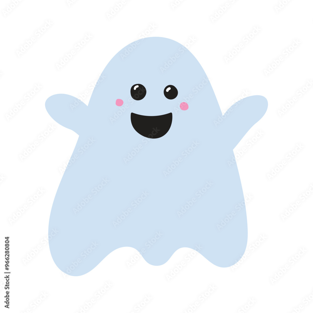 Cute Halloween ghost icon. Vector illustration Cute Halloween ghost icon. Vector illustration