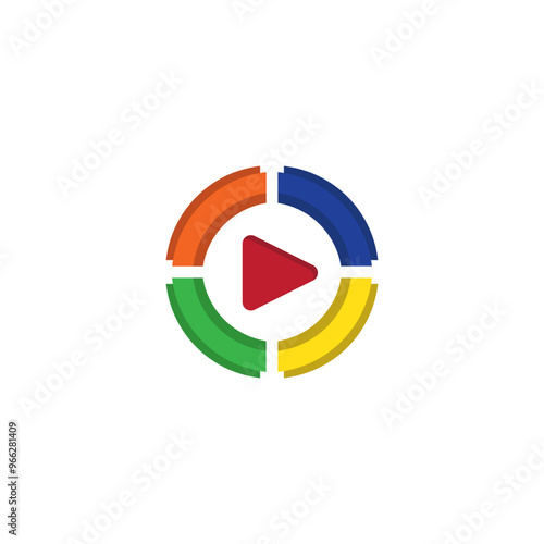 Free Download Vector illustration of video play icon template - GFXLoad