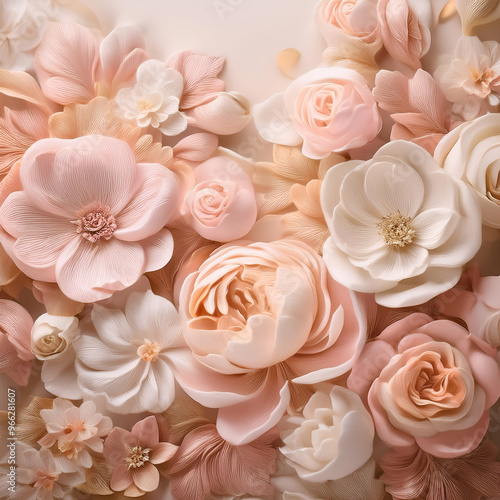 pink and white roses