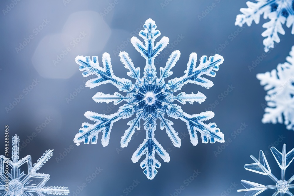 Unique Collection of Isolated Snowflakes on White Background Macro Photography of Stunning Blue Snow Crystals Unique Collection of Isolated Snowflakes on White Background Macro Photography of Stunning Blue Snow Crystals
