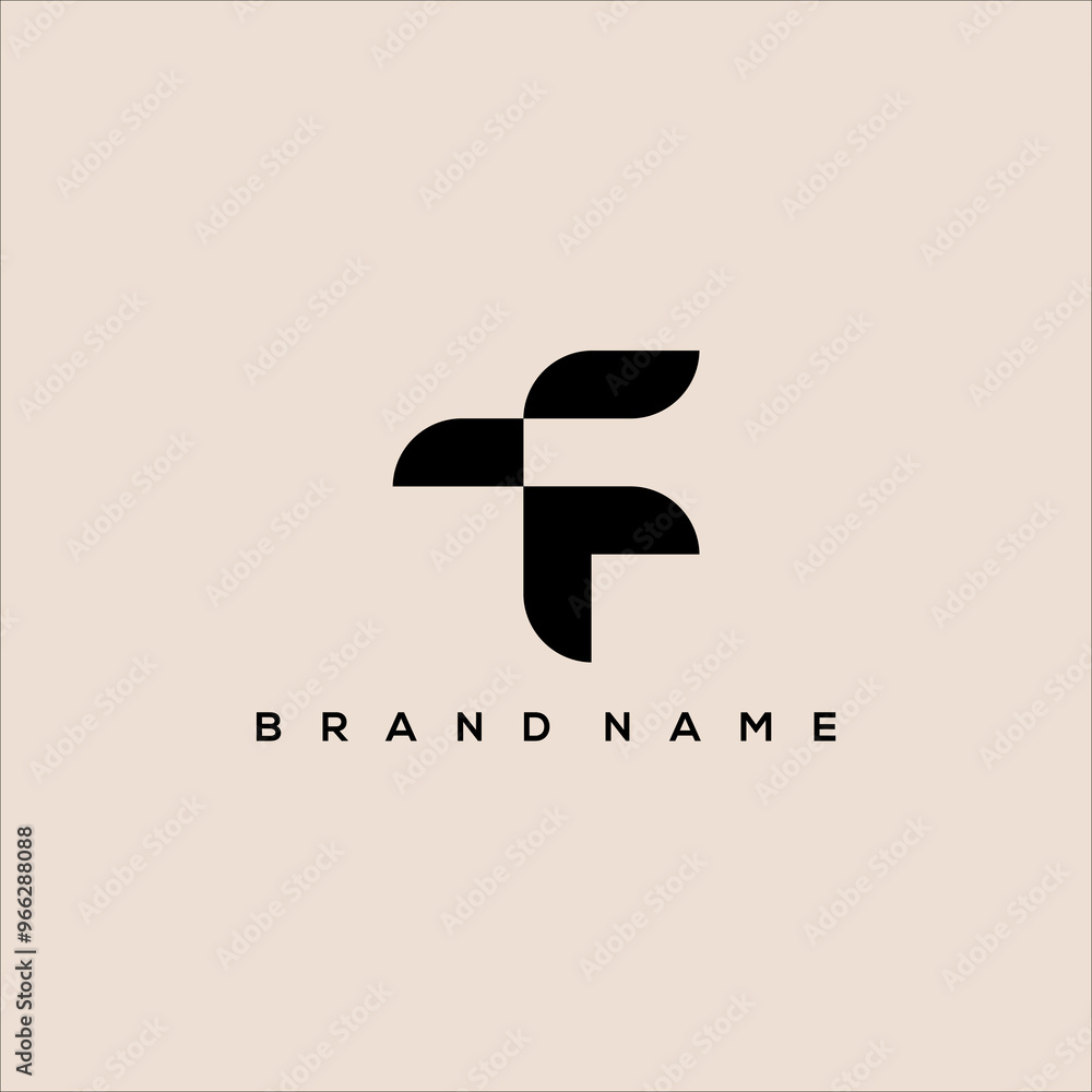 initial FT clean modern minimal logo vector initial FT clean modern minimal logo vector