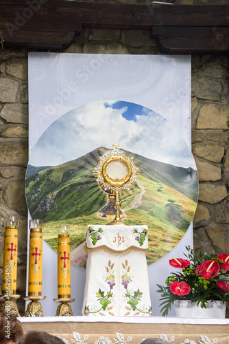 Foto The Most Holy Sacrament on the Feast of Corpus Christi.