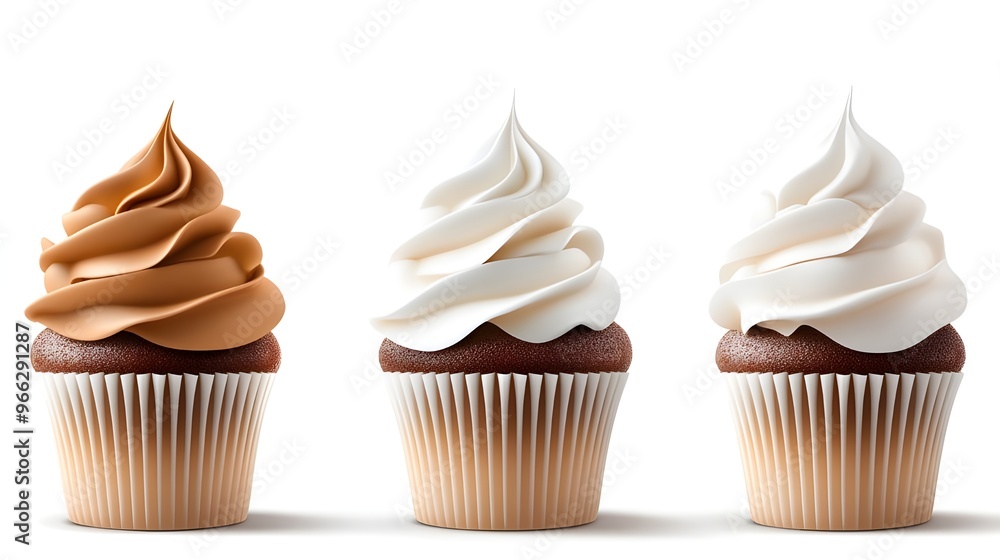 PNG cute cupcake set, transparent background, PNG cute cupcake set, transparent background,
